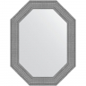 Зеркало Evoform Polygon 86х66 BY 7291 в багетной раме - Серебряная кольчуга 88, купить, цена, заказать, магазин, доставка, скидка, промокод, купить, цена, заказать, магазин, доставка, скидка, промокод