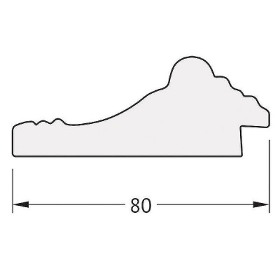 Зеркало Evoform Octagon 59х59 BY 7326 в багетной раме - Сусальное золото 80