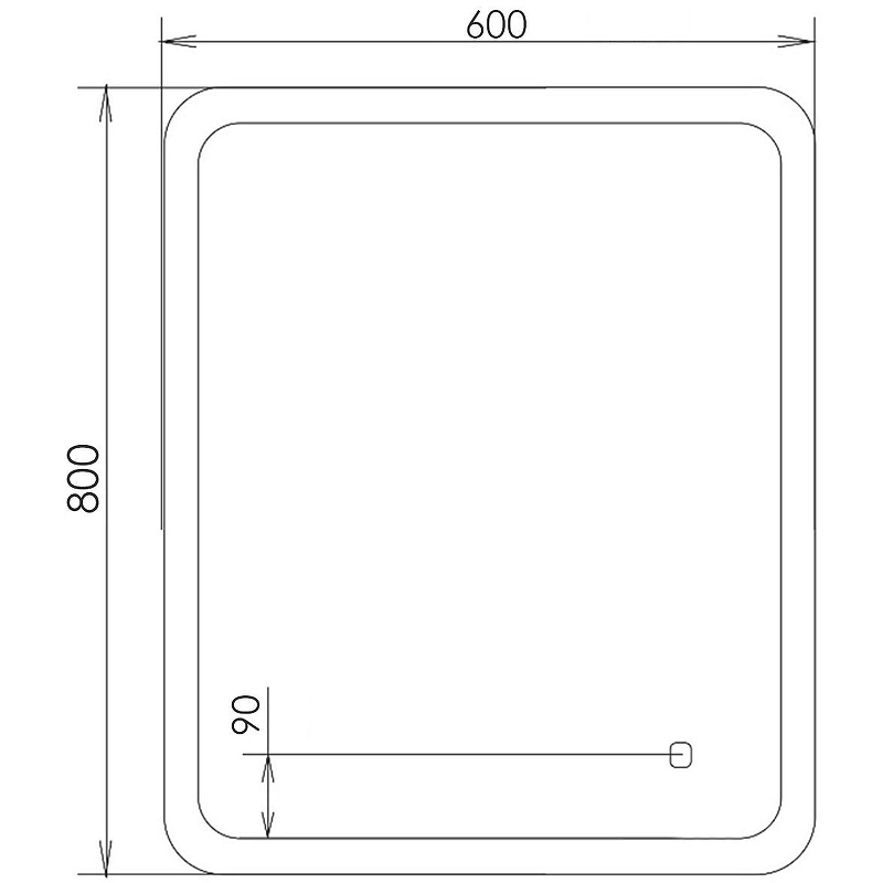 Зеркало Comforty Лотос 60 00-00014244 с подсветкой с бесконтактным выключателем, купить, цена, заказать, магазин, доставка, скидка, промокод, купить, цена, заказать, магазин, доставка, скидка, промокод
