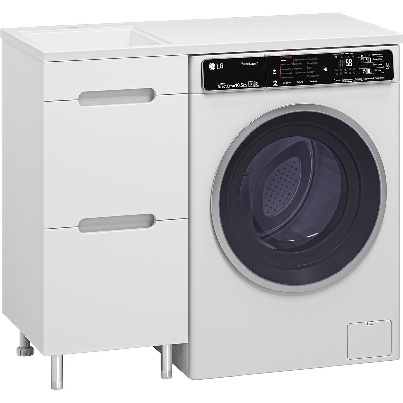 Тумба с раковиной Misty Байкал 100 L УТ000014749 Белая, купить, цена, заказать, магазин, доставка, скидка, промокод, купить, цена, заказать, магазин, доставка, скидка, промокод