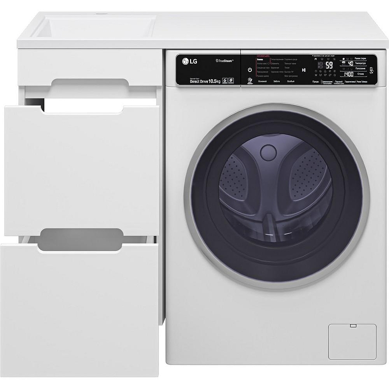 Тумба с раковиной Misty Байкал 100 L УТ000014749 Белая, купить, цена, заказать, магазин, доставка, скидка, промокод, купить, цена, заказать, магазин, доставка, скидка, промокод