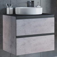Тумба с раковиной Comforty Эдинбург 60-2 00-00005701 подвесная Бетон светлый, купить, цена, заказать, магазин, доставка, скидка, промокод, купить, цена, заказать, магазин, доставка, скидка, промокод