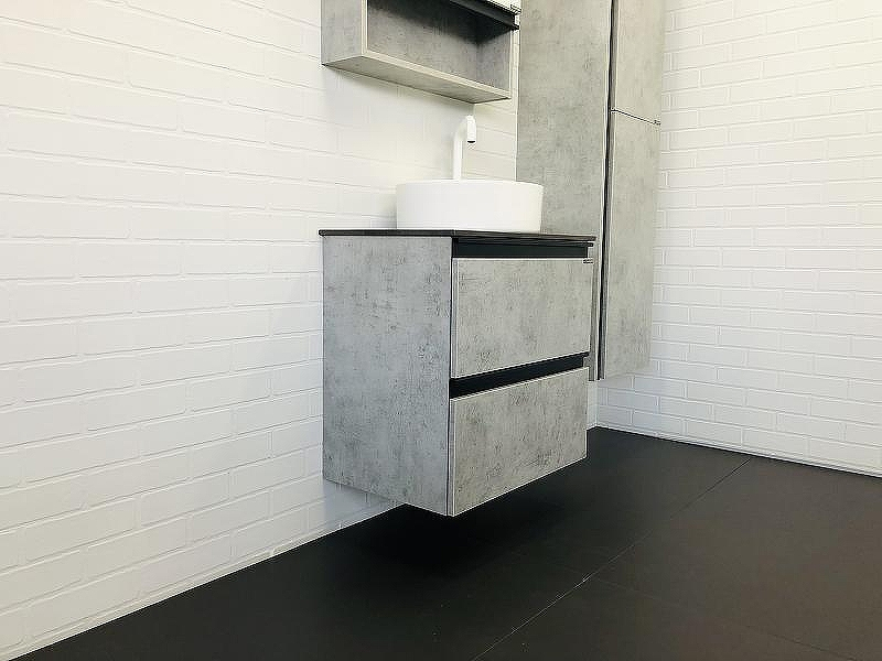 Тумба с раковиной Comforty Эдинбург 60-2 00-00005701 подвесная Бетон светлый, купить, цена, заказать, магазин, доставка, скидка, промокод, купить, цена, заказать, магазин, доставка, скидка, промокод