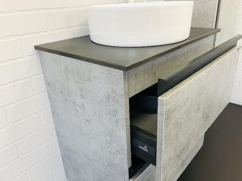 Тумба с раковиной Comforty Эдинбург 60-2 00-00005701 подвесная Бетон светлый, купить, цена, заказать, магазин, доставка, скидка, промокод, купить, цена, заказать, магазин, доставка, скидка, промокод