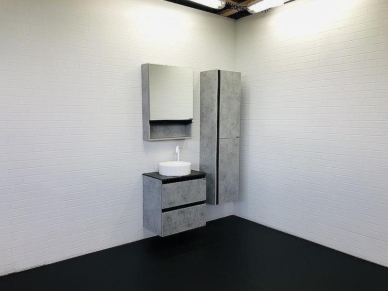 Тумба с раковиной Comforty Эдинбург 60-2 00-00005701 подвесная Бетон светлый, купить, цена, заказать, магазин, доставка, скидка, промокод, купить, цена, заказать, магазин, доставка, скидка, промокод