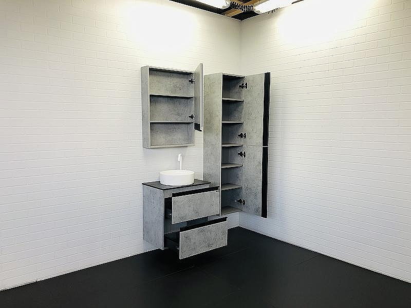 Тумба с раковиной Comforty Эдинбург 60-2 00-00005701 подвесная Бетон светлый, купить, цена, заказать, магазин, доставка, скидка, промокод, купить, цена, заказать, магазин, доставка, скидка, промокод