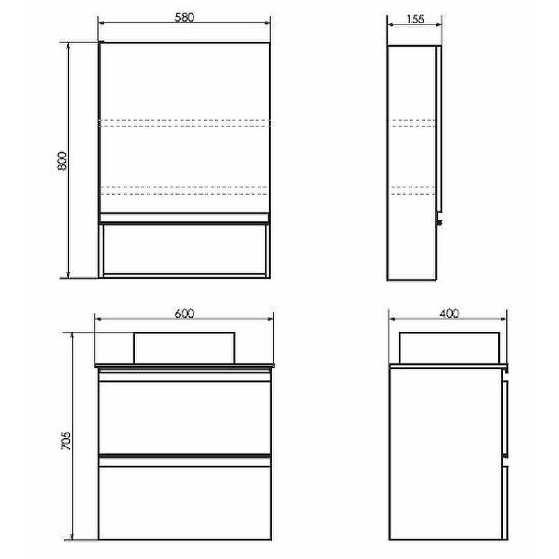 Тумба с раковиной Comforty Эдинбург 60-2 00-00005701 подвесная Бетон светлый, купить, цена, заказать, магазин, доставка, скидка, промокод, купить, цена, заказать, магазин, доставка, скидка, промокод