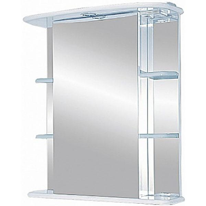 Зеркальный шкаф Misty Магнолия 55 L Э-Маг04055-01СвЛ с подсветкой Белый, купить, цена, заказать, магазин, доставка, скидка, промокод, купить, цена, заказать, магазин, доставка, скидка, промокод