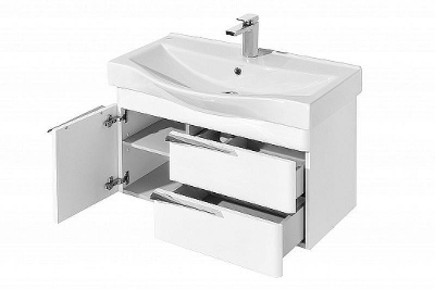 Тумба под раковину Aquaton Беверли 80 1A235501BV010 подвесная Белый глянец