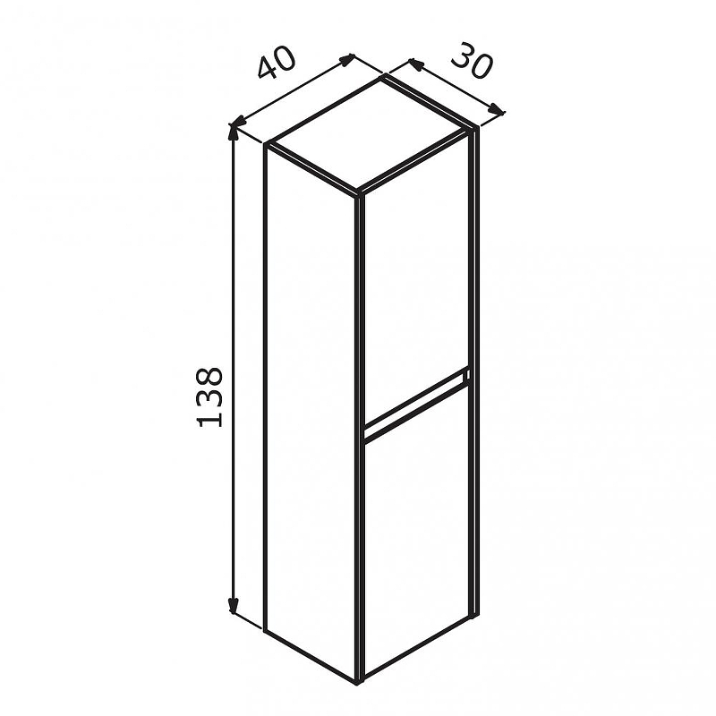 Шкаф пенал Orka Lisbon 40 3001187 подвесной, купить, цена, заказать, магазин, доставка, скидка, промокод, купить, цена, заказать, магазин, доставка, скидка, промокод