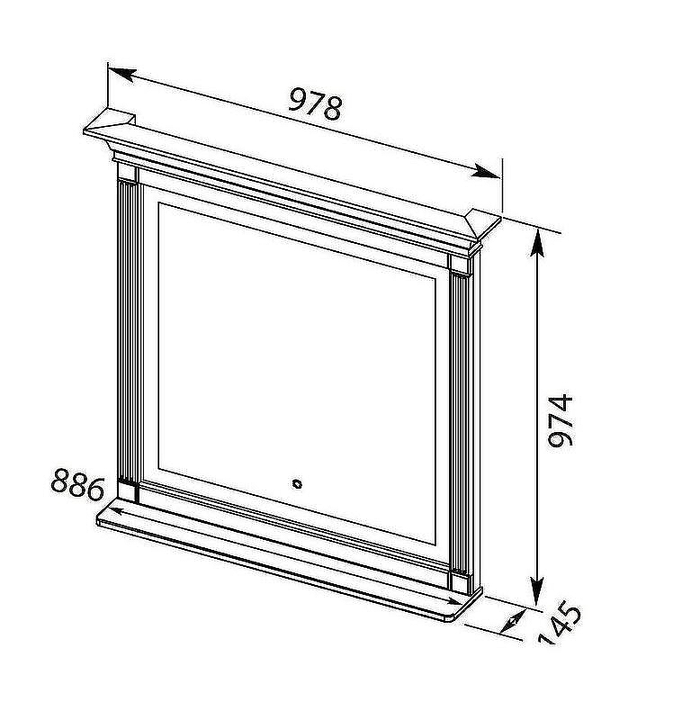 Зеркало Aquanet Селена 105 201647 с подсветкой с сенсорным выключателем Белое, купить, цена, заказать, магазин, доставка, скидка, промокод, купить, цена, заказать, магазин, доставка, скидка, промокод