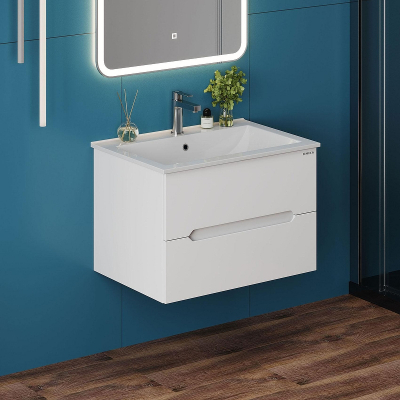 Тумба под раковину Onika Айленд 70 107063 подвесная цвет Белый