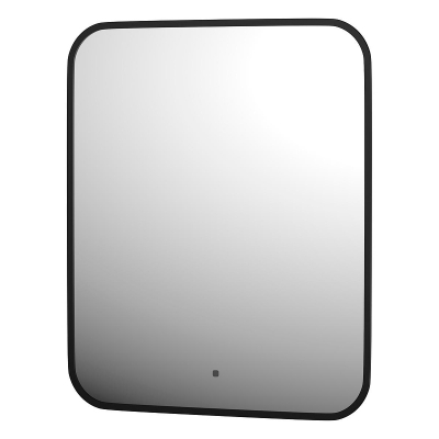 Зеркало Defesto Aura 50х60 DF 2963R с подсветкой 19W-4500K/ИК - выключатель/Нейтральный белый свет/Черная рама