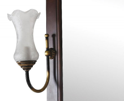 Зеркало ASB-Woodline Салерно 105 9692 со светильниками Антикварный орех