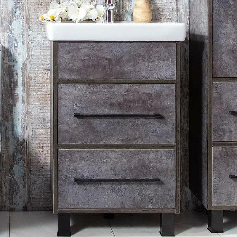 Тумба под раковину Бриклаер Чили 55 4627125415203 Цемент, купить, цена, заказать, магазин, доставка, скидка, промокод, купить, цена, заказать, магазин, доставка, скидка, промокод