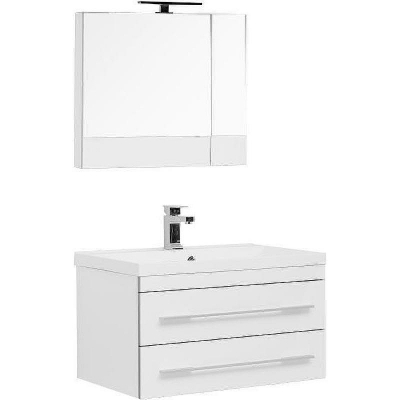 Комплект мебели для ванной Aquanet Верона 75 287652 подвесной Белый
