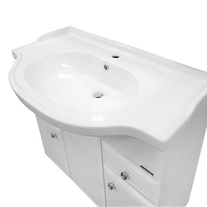 Тумба с раковиной Comforty Сочи 100 00004134582 Белая, купить, цена, заказать, магазин, доставка, скидка, промокод, купить, цена, заказать, магазин, доставка, скидка, промокод