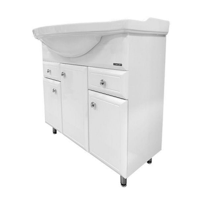 Тумба с раковиной Comforty Сочи 100 00004134582 Белая