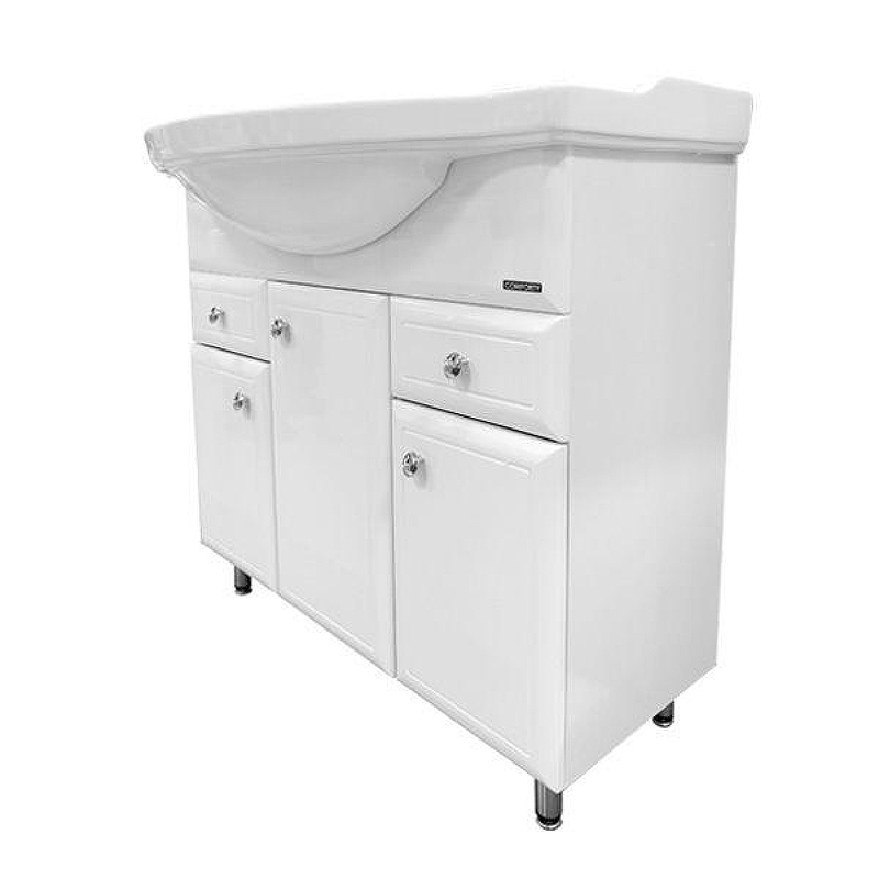 Тумба с раковиной Comforty Сочи 100 00004134582 Белая, купить, цена, заказать, магазин, доставка, скидка, промокод, купить, цена, заказать, магазин, доставка, скидка, промокод