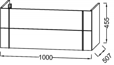 Тумба под раковину Jacob Delafon Nouvelle Vague 100 EB3032-M43 подвесная Аквамарин матовый