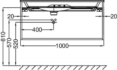 Тумба под раковину Jacob Delafon Nouvelle Vague 100 EB3032-M43 подвесная Аквамарин матовый