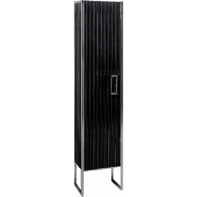 Шкаф пенал Boheme Armadi Art Monaco 35 L 868-BCR-L Черный глянец Хром