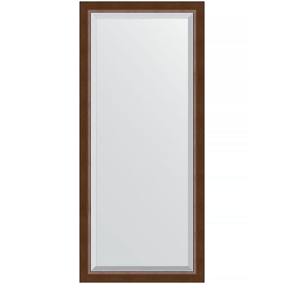Зеркало Evoform Exclusive 162х72 BY 1207 с фацетом в багетной раме - Орех 65