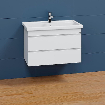 Тумба под раковину СанТа Марс 80 700296 подвесная Белая