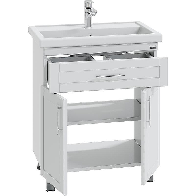 Тумба под раковину СанТа Дублин 70 223004 Белая, купить, цена, заказать, магазин, доставка, скидка, промокод, купить, цена, заказать, магазин, доставка, скидка, промокод