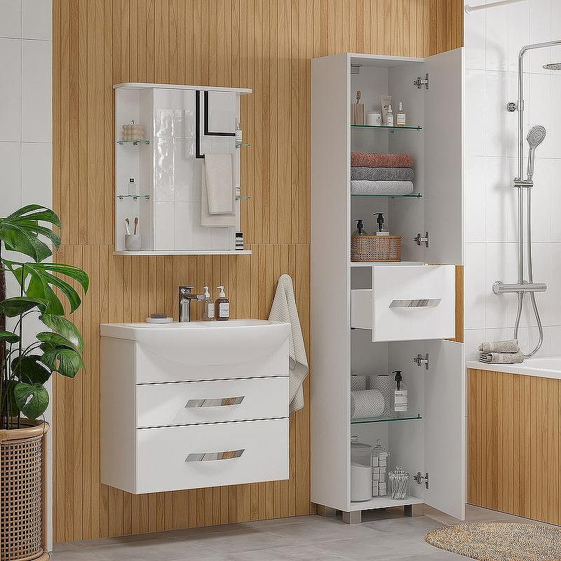 Шкаф пенал Volna Onda 40 pnONDA40-01 Белый, купить, цена, заказать, магазин, доставка, скидка, промокод, купить, цена, заказать, магазин, доставка, скидка, промокод