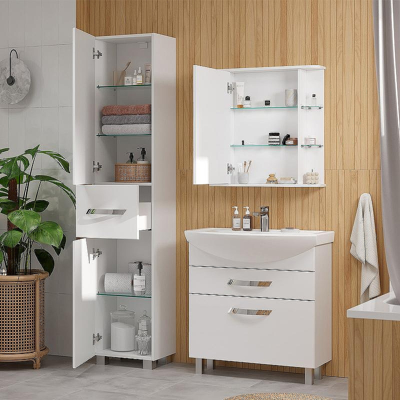 Шкаф пенал Volna Onda 40 pnONDA40-01 Белый, купить, цена, заказать, магазин, доставка, скидка, промокод, купить, цена, заказать, магазин, доставка, скидка, промокод