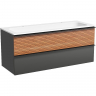 Тумба под раковину Sancos Delta 120 DL120GR подвесная Дуб красный Графит, купить, цена, заказать, магазин, доставка, скидка, промокод, купить, цена, заказать, магазин, доставка, скидка, промокод