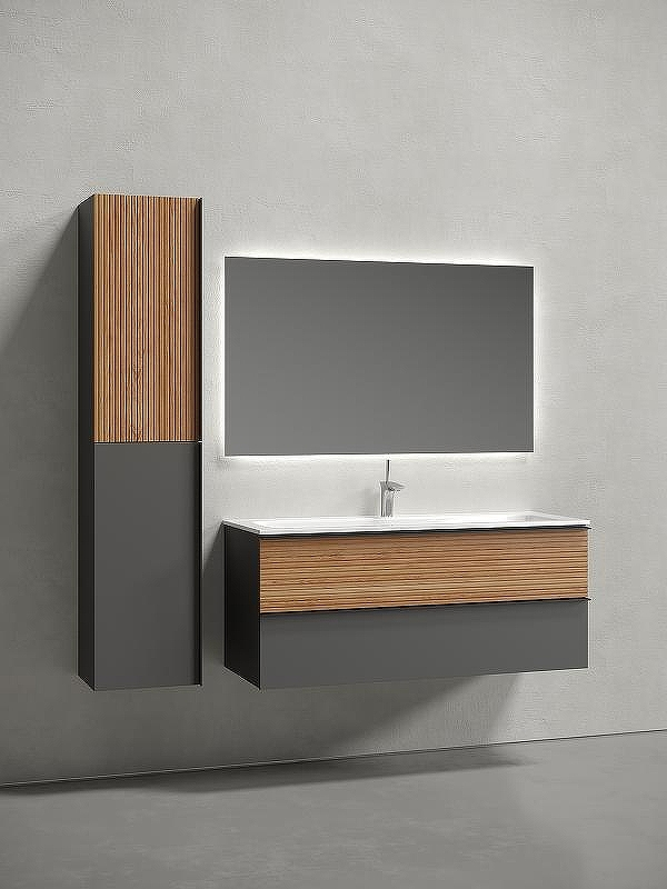 Тумба под раковину Sancos Delta 120 DL120GR подвесная Дуб красный Графит, купить, цена, заказать, магазин, доставка, скидка, промокод, купить, цена, заказать, магазин, доставка, скидка, промокод