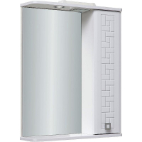 Зеркало со шкафом Runo Авила 60 R 00000001047 с подсветкой Белое, купить, цена, заказать, магазин, доставка, скидка, промокод, купить, цена, заказать, магазин, доставка, скидка, промокод