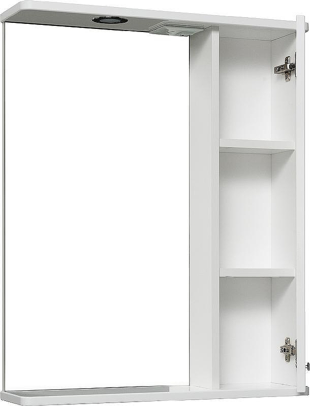 Зеркало со шкафом Runo Авила 60 R 00000001047 с подсветкой Белое, купить, цена, заказать, магазин, доставка, скидка, промокод, купить, цена, заказать, магазин, доставка, скидка, промокод