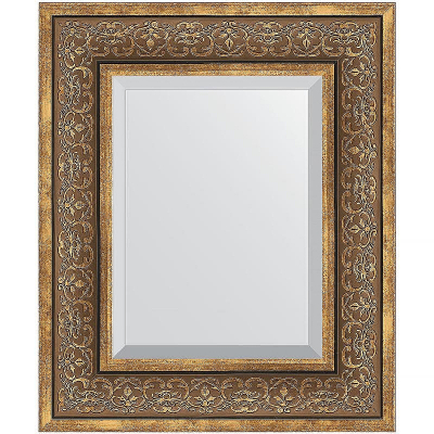 Зеркало Evoform Exclusive 59х49 BY 3370 с фацетом в багетной раме - Вензель бронзовый 101