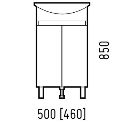 Тумба под раковину Corozo Джуно 50 M SD-00000691 Белая
