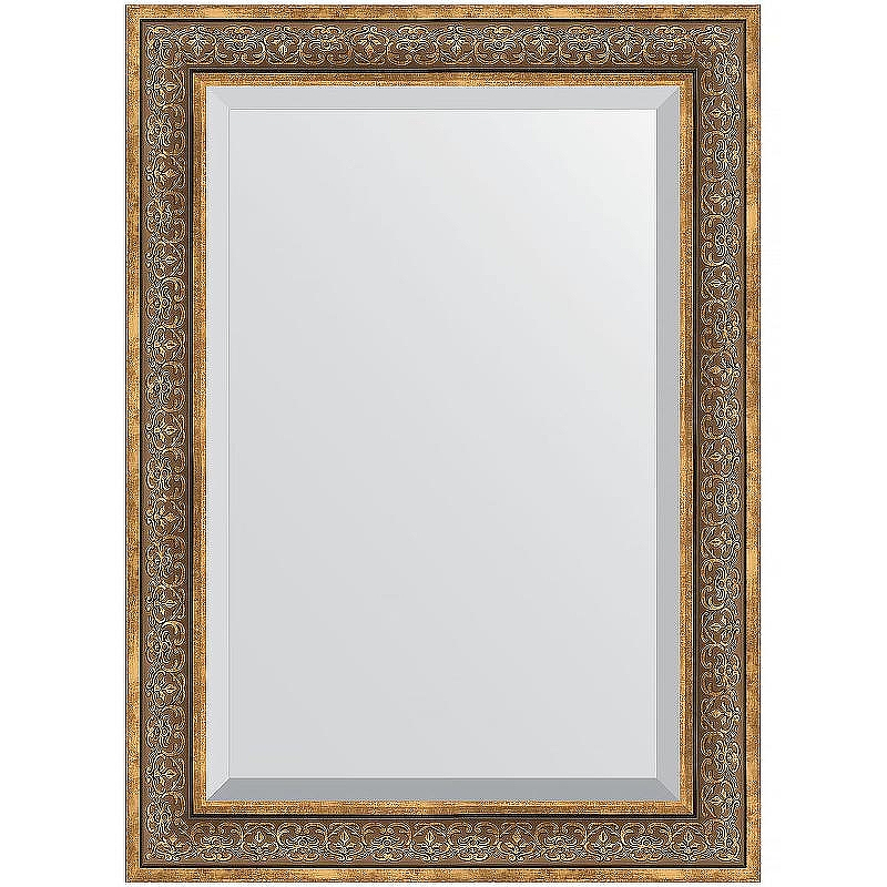 Зеркало Evoform Exclusive 109х79 BY 3474 с фацетом в багетной раме - Вензель бронзовый 101, купить, цена, заказать, магазин, доставка, скидка, промокод, купить, цена, заказать, магазин, доставка, скидка, промокод