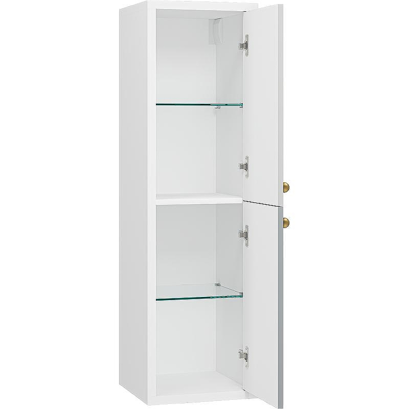 Шкаф пенал Brevita 50 Shades of Grey Анастейша 35 R Ана-05035-01-01П подвесной Белый матовый Серый матовый, купить, цена, заказать, магазин, доставка, скидка, промокод, купить, цена, заказать, магазин, доставка, скидка, промокод