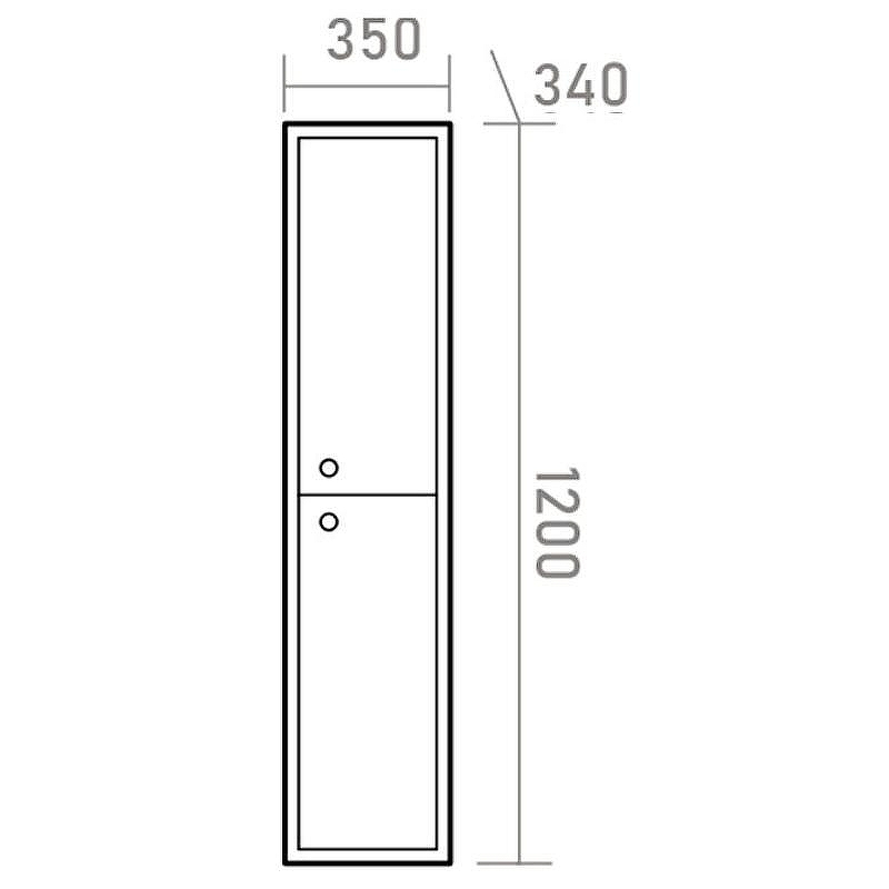 Шкаф пенал Brevita 50 Shades of Grey Анастейша 35 R Ана-05035-01-01П подвесной Белый матовый Серый матовый, купить, цена, заказать, магазин, доставка, скидка, промокод, купить, цена, заказать, магазин, доставка, скидка, промокод