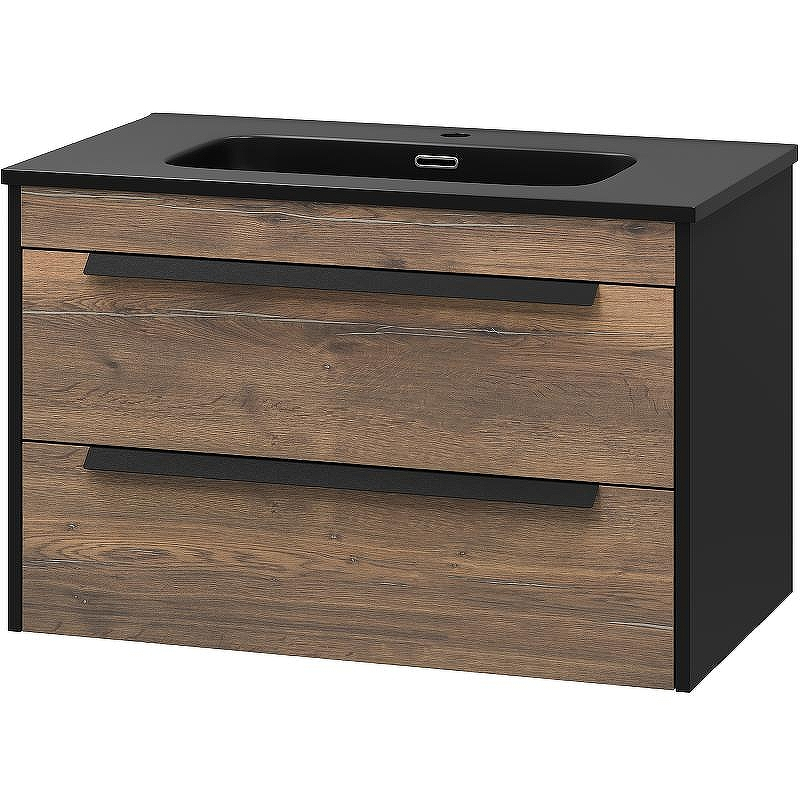 Тумба с раковиной Brevita Monsour 80 УТ000015278 подвесная Дуб Галифакс олово Черный кварц, купить, цена, заказать, магазин, доставка, скидка, промокод, купить, цена, заказать, магазин, доставка, скидка, промокод