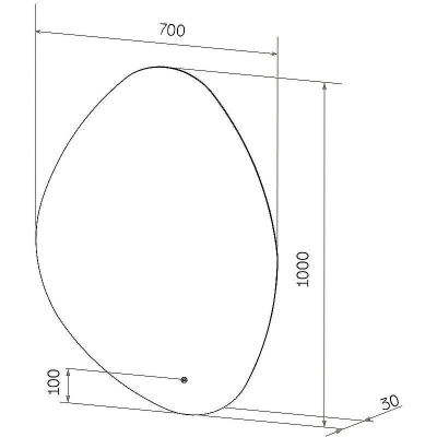 Зеркало Bellezza Джина 70 4610311020015 с подсветкой с сенсорным выключателем