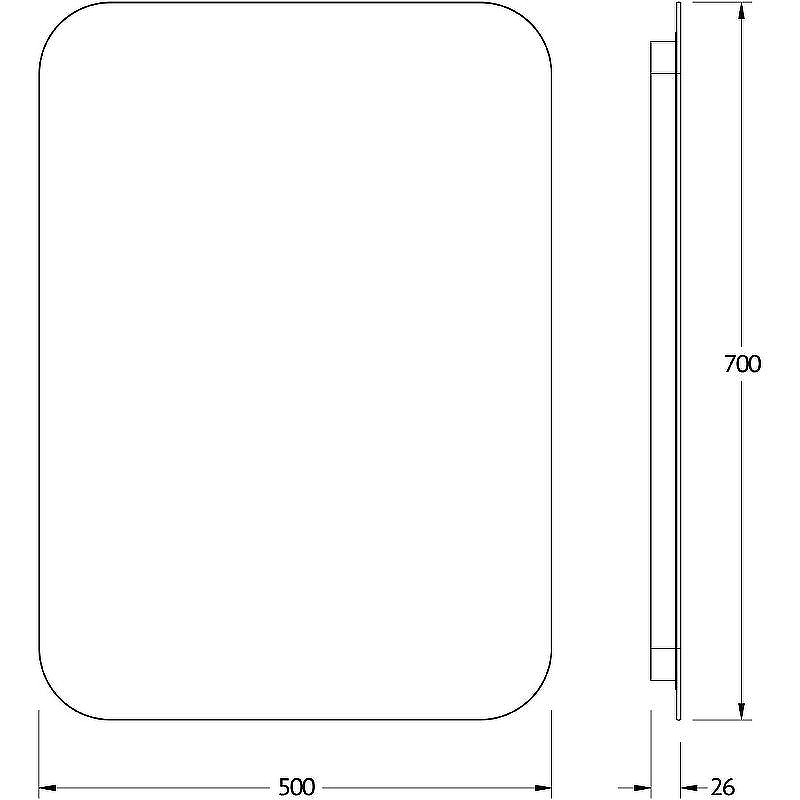 Зеркало Defesto Opti 50x70 DF 2814S с подсветкой 21W-3000К/Сенсорный выключатель/Теплый белый свет, купить, цена, заказать, магазин, доставка, скидка, промокод, купить, цена, заказать, магазин, доставка, скидка, промокод