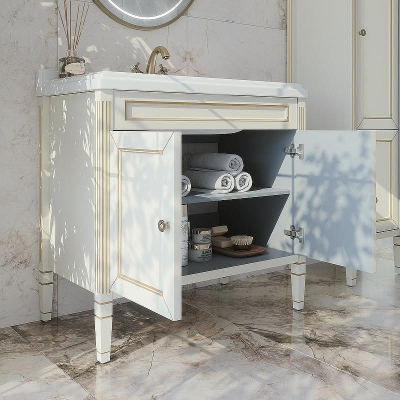 Тумба под раковину Caprigo Albion Promo 90 33319UV-011.VOT.00.20 Бежевая матовая