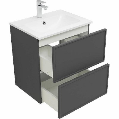 Тумба под раковину Aquanet Арт 60 329063 подвесная Ясень графит