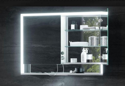 Зеркальный шкаф Keuco Royal Lumos 120 14305 171301 с подсветкой Серебрянный