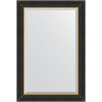 Зеркало Evoform Exclusive 94х64 BY 3925 с фацетом в багетной раме - Черное дерево с золотом 71, купить, цена, заказать, магазин, доставка, скидка, промокод, купить, цена, заказать, магазин, доставка, скидка, промокод