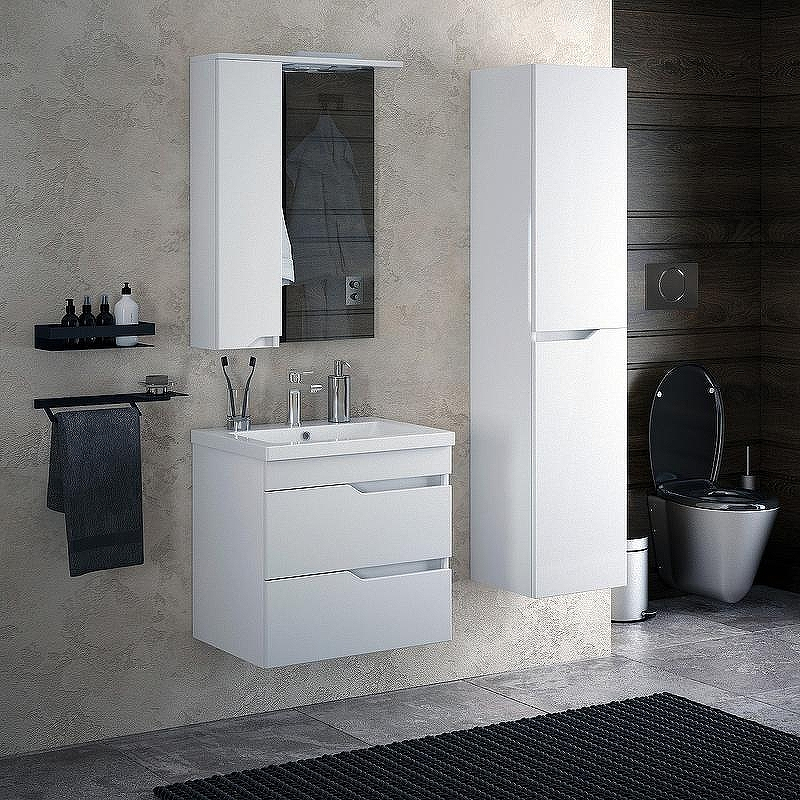 Тумба под раковину Corozo Теона 60 Z2 SD-00001672 подвесная Белая, купить, цена, заказать, магазин, доставка, скидка, промокод, купить, цена, заказать, магазин, доставка, скидка, промокод