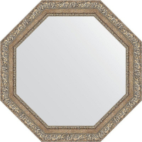 Зеркало Evoform Octagon 75х75 BY 3777 в багетной раме - Виньетка античное серебро 85, купить, цена, заказать, магазин, доставка, скидка, промокод, купить, цена, заказать, магазин, доставка, скидка, промокод