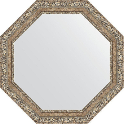 Зеркало Evoform Octagon 75х75 BY 3777 в багетной раме - Виньетка античное серебро 85